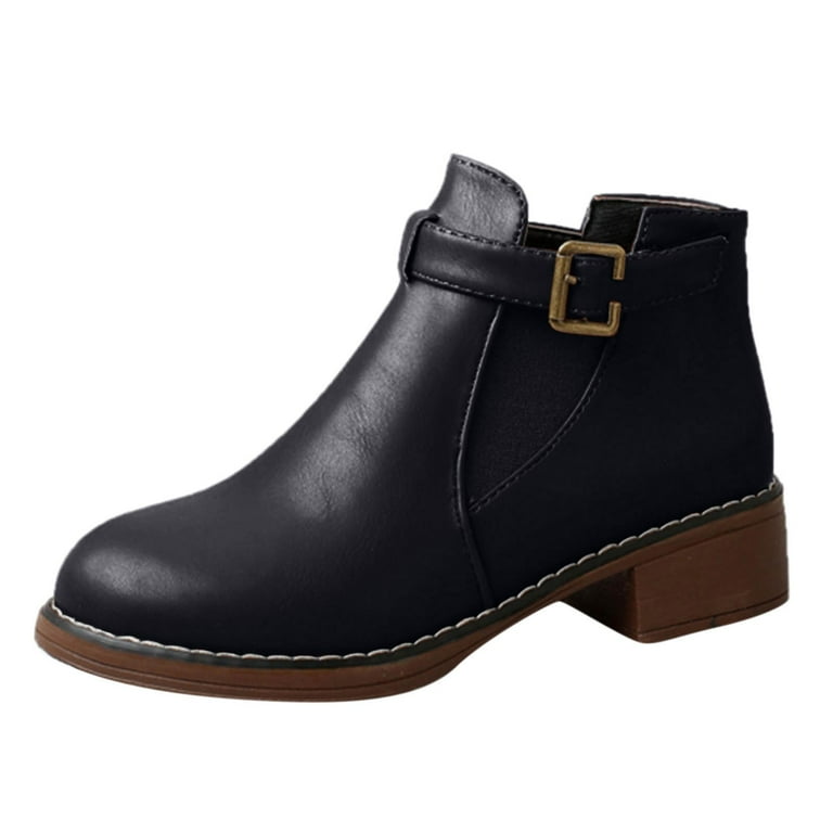 Womens black ankle wellies top