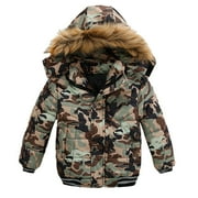 ASEIDFNSA Coats for Boys Boys Ski Jackets Size 14-16 Children Winter Boy Jacket Coat Hooded Coat Fashion Kids Warm Clothes Jacket Boys Coat&Jacket