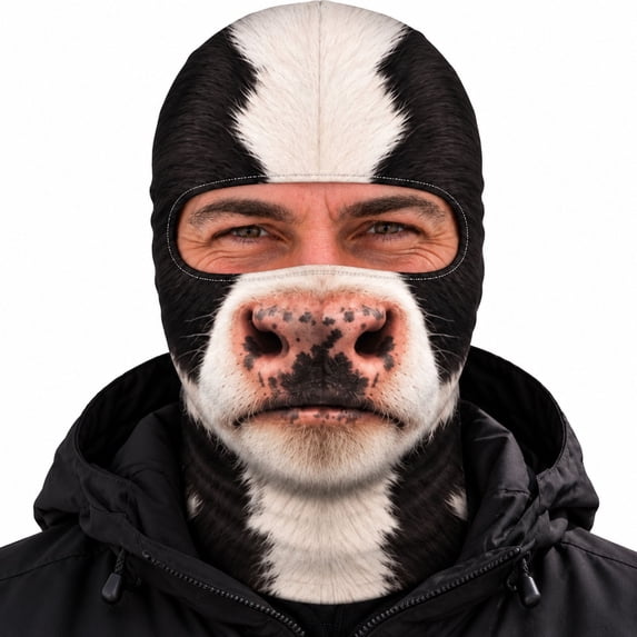 ASEIDFNSA Cow Face Ski Mask, Balaclava for Skiing and Costume Parties ...