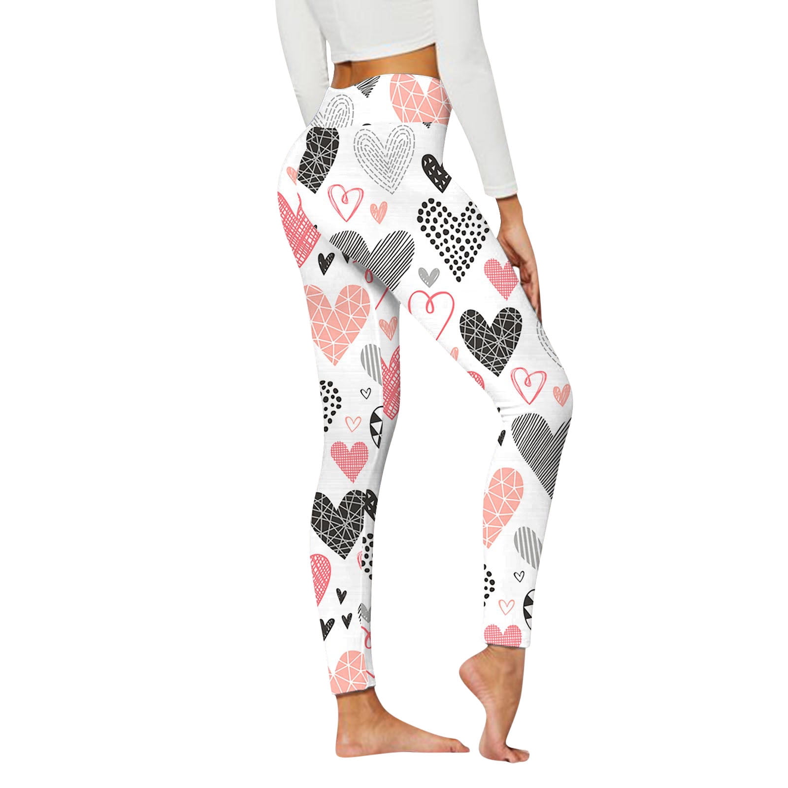 ASEIDFNSA Jockey Leggings for Women With Pockets Leggings With Pockets And  Lace Womens Leggings Valentine Day Cute Print Casual Comfortable Home