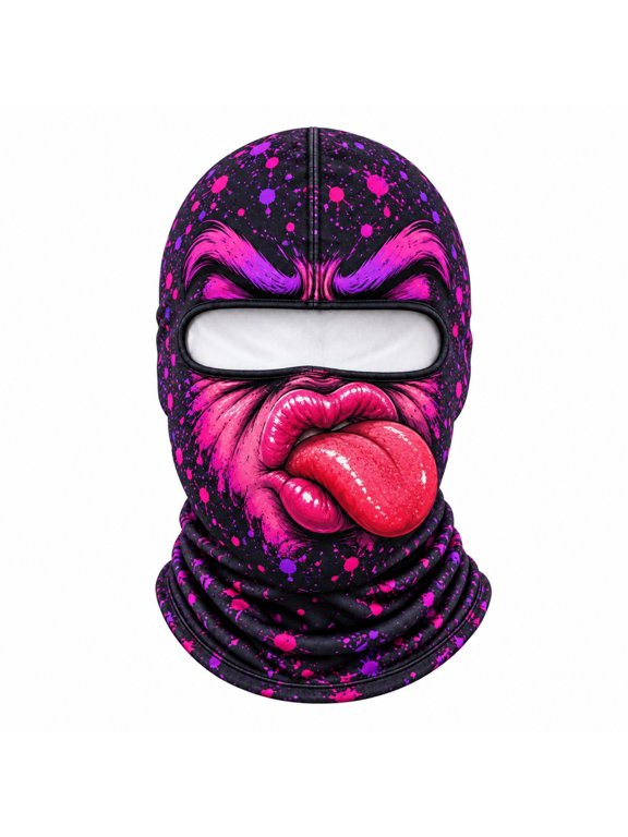 Monster Face Ski Mask, Balaclava with Neck Coverage for Skiing and Halloween