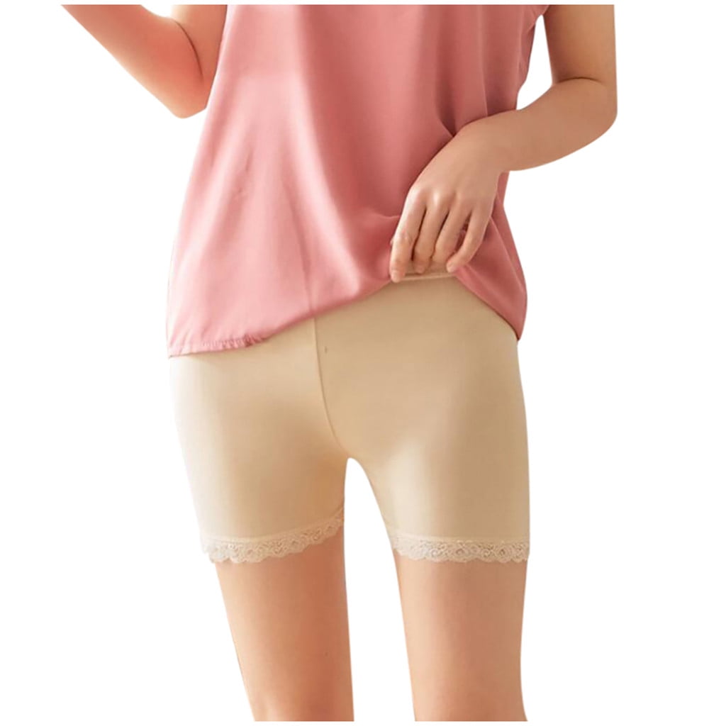 Lady Lace Shorts Plain Safety Pants Basic Panty Seamless Underwear Leggings  Soft