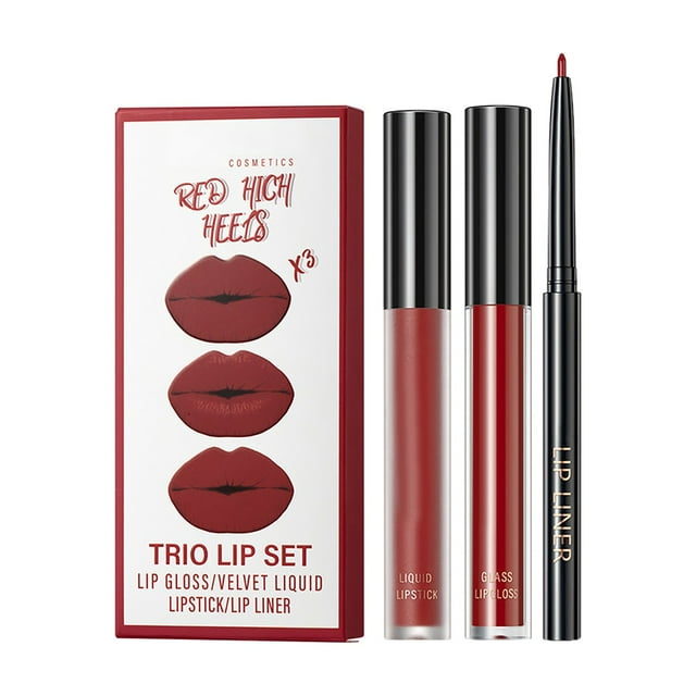 ASEIDFNSA Plumping Lip Dark Red Lipliner Non Sticky Non Fading Nourishing Precise Lip Liner 3Ml