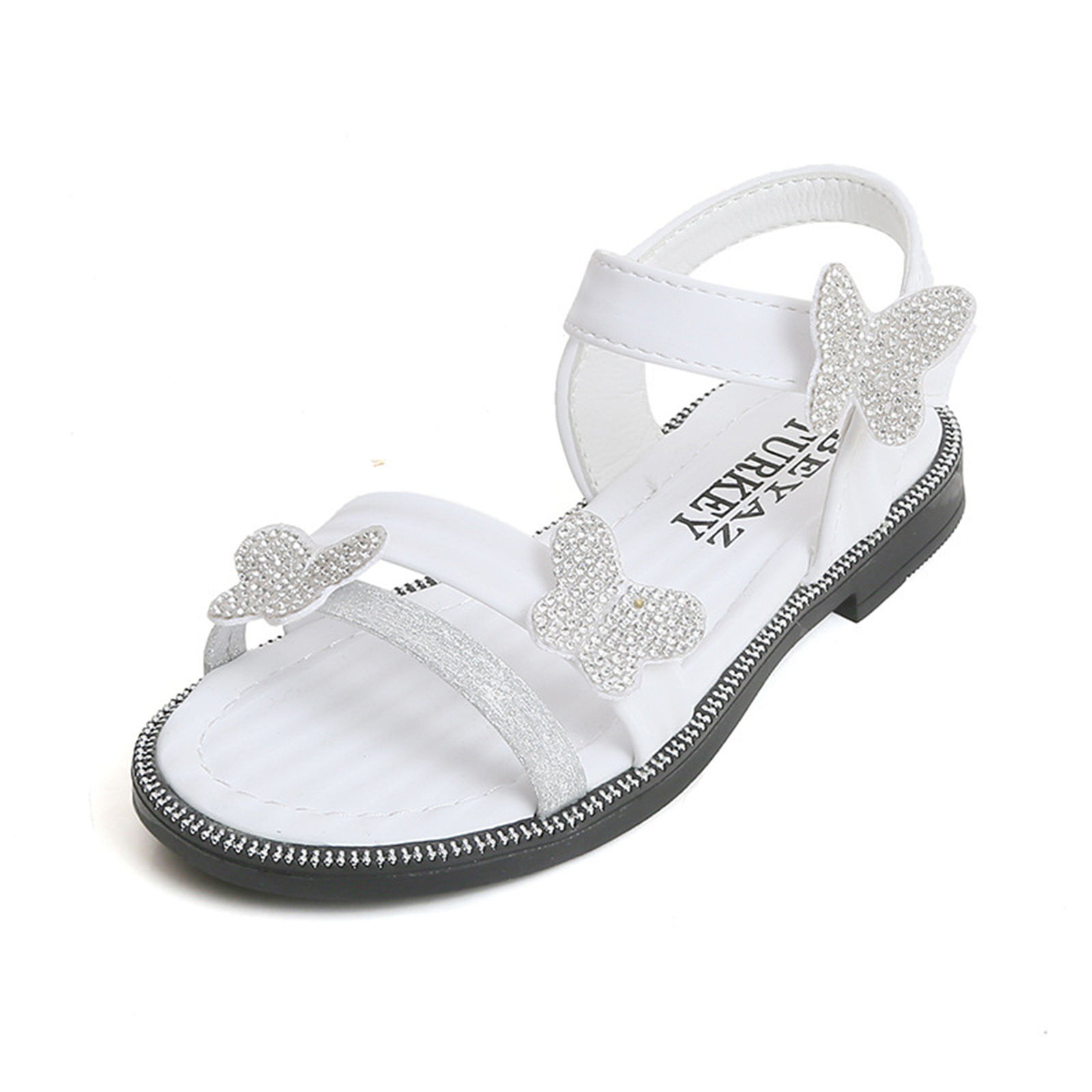 ASEIDFNSA Toddler Running Shoes Dress Sandals for Kids Toddler Girls Butterfly Sandals Summer Outdoor Closed Toe Soft Rubber Sole Beach Water Shoes