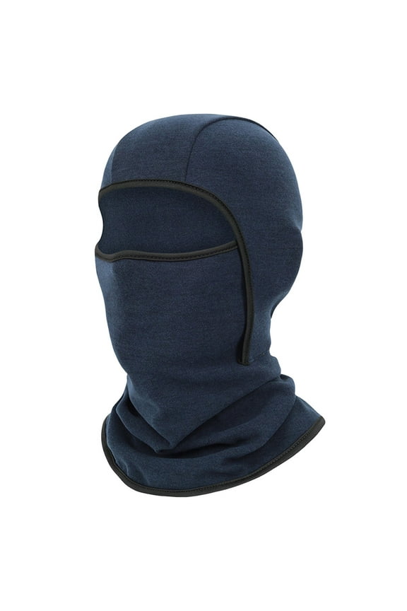 Winter Ski for Women Men Windproof Hood for Neck Face Head Warm Winter Hats for Men Women Warm Thermal Fleece Lined, Thick Knit Fashion Cap for Guys Navy One Size