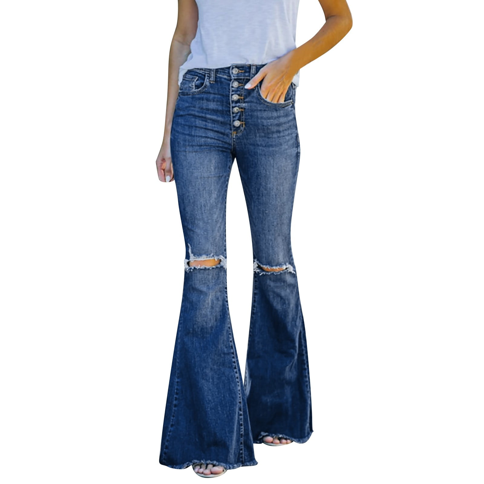 ASEIDFNSA Straight Jean Women Size 16 Pants for Women Length Jeans Slim  Bell Jeans Jeans Waist Pants Flare Mid Women Women'S Jeans