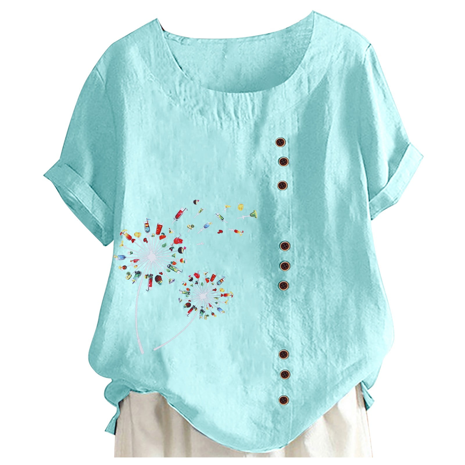 Petite short top sleeve blouses