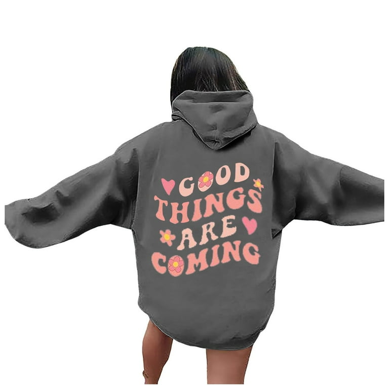 Letter Printed Drawstring Hoodies Letter Printed Drawstring Hoodies