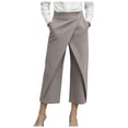 thumbnail image 1 of ASEIDFNSA Womens Dressy Capri Pants High Waisted Straight Leg Crop Trousers Business Casual, 1 of 3