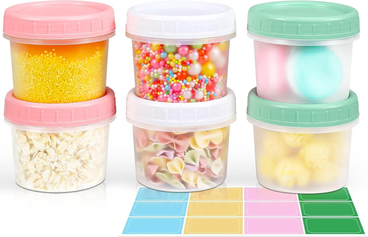 ASEVAT 6.8oz 6Pack Small Food Containers with Lids Salad Dressing ...