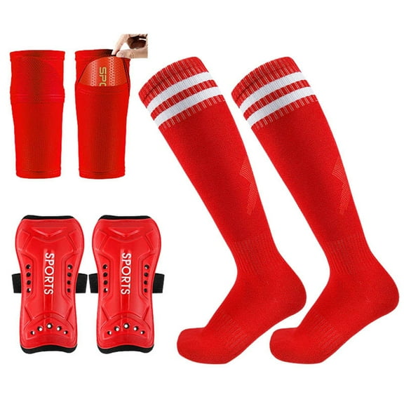 ASFGIMUJ 3 Pairs Kids Soccer Socks Striped Knee High Tube Socks Football Uniform Sports Socks for Boys Girls 6-12 Years Old