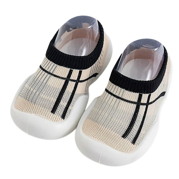 ASFGIMUJ Baby Boy Girl Non Indoor Walking Shoes Breathable Warm Elastic Sock Shoes With Memory Sole Toes Outdoor Sneakers,Size 9 Months-12 Months