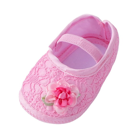 ASFGIMUJ Baby Dress Shoes Girl Size 0 Months-3 Months Fashion Soft Sole Dress Flower Princess Girls Sneakers