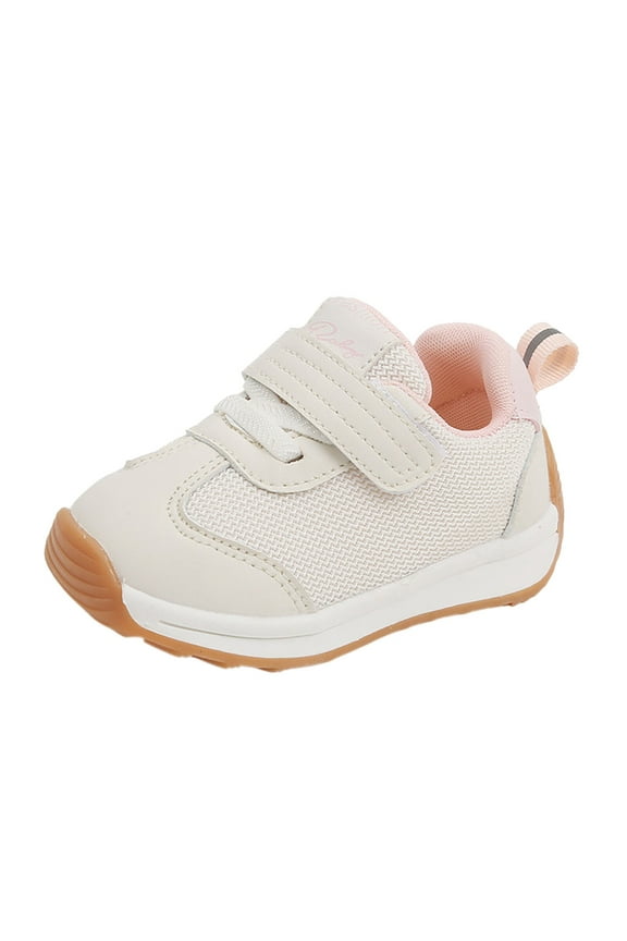 Baby Girl Shoes Size 12 Months-18 Months Fashion Trend Solid Color Versatile Sports Dual Mesh Breathable Non Slip Functional Sports Sneakers For Girls
