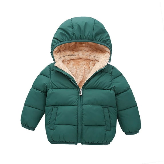 ASFGIMUJ Baby Girls Boys' Winter Jackets With Hooded Toddler Cotton Dress Warm Lined Coat Outer Clothing