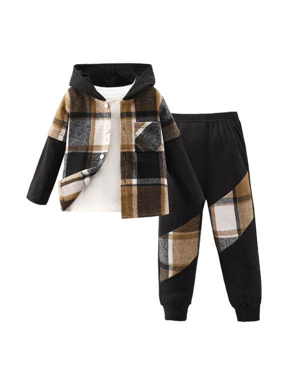 Boy Outfits Long Sleeve Prints Tops And Pants Kids 2Pcs Set Kids Fall Winter Clothese Clothing Sets Size 5-6 Years