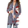 thumbnail image 1 of ASFGIMUJ Fashion Cardigan For Women Christmas Print Fall Open Front Cardigan Casual Duster Lightweight Cardigan Sweater, 1 of 4