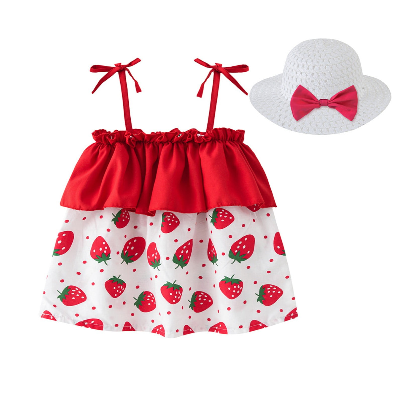 KIDS TIE SHOULDER ONE PIECE 4-10 SUNLIGHT SYMPHONY main image 1