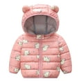 thumbnail image 1 of ASFGIMUJ Girls Jacket Baby Boy Girl Winter Cartoon Windproof Coat Hooded Warm Outerwear Jacket Baby Girl Coat Pink 12 Months-18 Months, 1 of 5