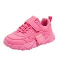thumbnail image 1 of ASFGIMUJ Baby Girl Shoes Size 3.5 Years-4 Years Fashion All Seasons Sports Flat Sole Thick Sole Non Light Lace Up Hook Loop Solid Color Comfortable Casual Girls Sneakers, 1 of 8