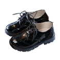 thumbnail image 1 of ASFGIMUJ Girls Shoes Size 4 Years-4.5 Years Spring Summer New Soft Lightweight Rubber Sole Lace Up Glossy Fashion Girls' Sneakers, 1 of 8