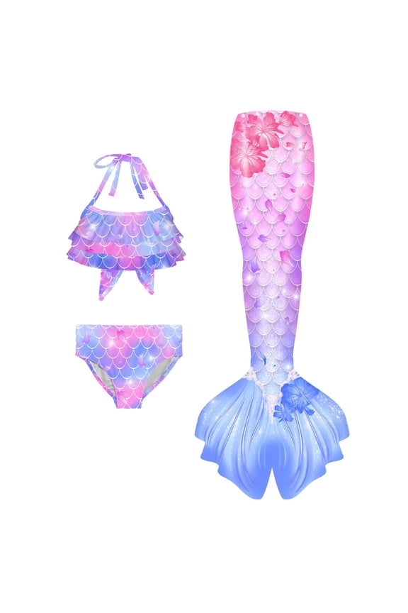 Girls Swimsuit Bathing Suits Bikini Fish Tail Set For Girls Kids Girls Bathing Suits