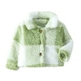 thumbnail image 1 of ASFGIMUJ Girls Winter Jacket Winter Long Sleeve Warm Plaid Coat Jacket Fall Clothes Baby Girl Coat Green 6 Months-9 Months, 1 of 3