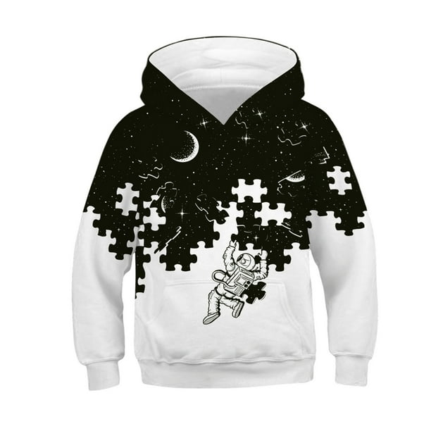 ASFGIMUJ Hoodies For Teen Girls Kids Girl 3D Print Cartoon Pullover Sweatshirts With Pocket Hoodie Tops Jacket Girls Sweatshirt Size 13 Years 14 Years