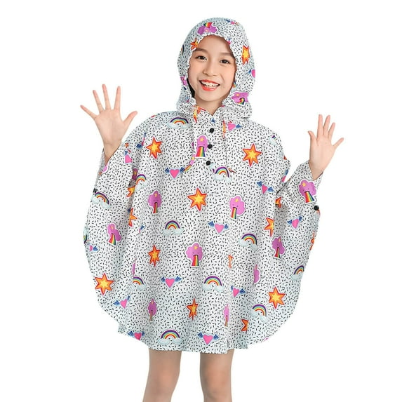 ASFGIMUJ Kids Rain Jacket Toddler Girls Boys Rain Coat Rain Suit,Size M