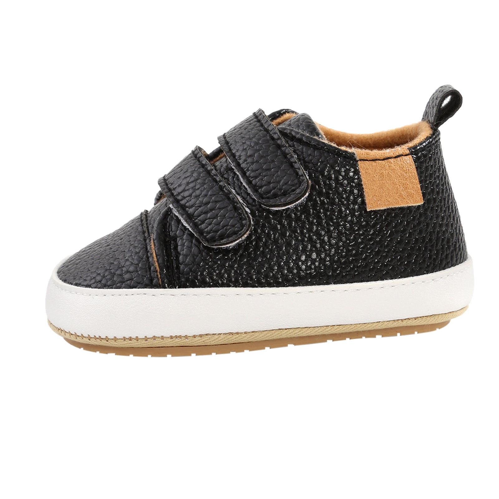 ASFGIMUJ Kids Shoes Boys Size 6 Months-12 Months Soft Anti- Leather Walkers Rubber Sole Boys Sneakers