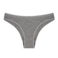 thumbnail image 1 of ASFGIMUJ Ladies Comfortable Four Seasons General Briefs Mid Low Waist Breathable Seamless Solid Color Panties Grey L, 1 of 5