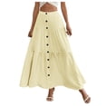 thumbnail image 1 of ASFGIMUJ Ladies Half Skirt High Waist Half Skirt Skirt Corduroy Wrap Single Slim Fit Solid Skirt, 1 of 9
