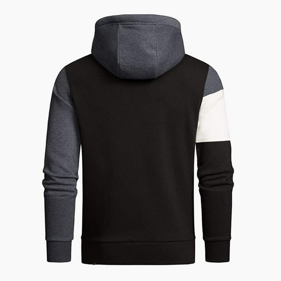 ASFGIMUJ Men's Casual Color Matching Long Sleeved Fashion Tether Pullover Top