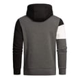 thumbnail image 1 of ASFGIMUJ Men's Casual Color Matching Long Sleeved Fashion Tether Pullover Top, 1 of 3