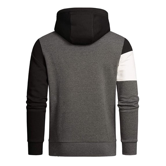 ASFGIMUJ Men's Casual Color Matching Long Sleeved Fashion Tether Pullover Top