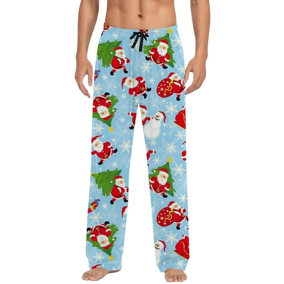 ASFGIMUJ Mens Christmas Pajama Pants Sleepwear Lounge Pajama Bottoms Christmas Casual Pants With Drawstring And Pockets