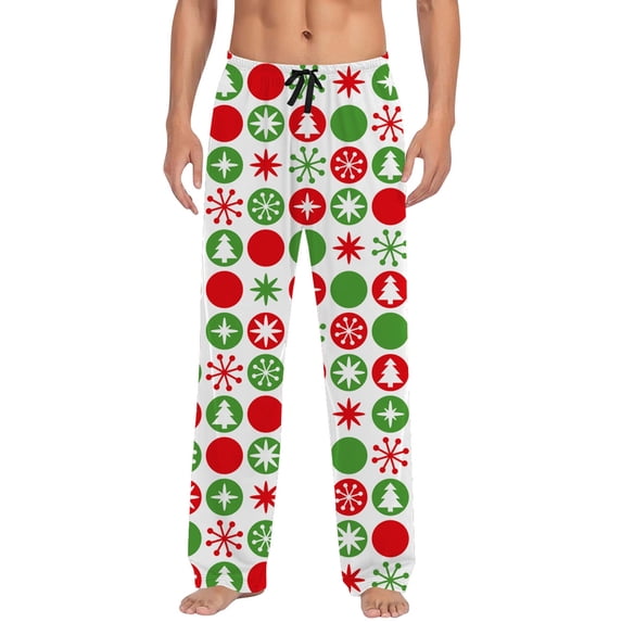 ASFGIMUJ Mens Christmas Pajama Pants Sleepwear Lounge Pajama Bottoms Christmas Casual Pants With Drawstring And Pockets