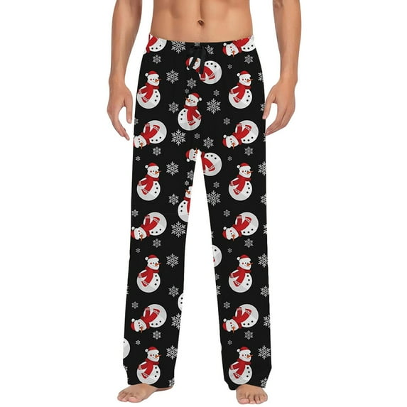 ASFGIMUJ Mens Christmas Pajama Pants Sleepwear Lounge Pajama Bottoms Christmas Casual Pants With Drawstring And Pockets