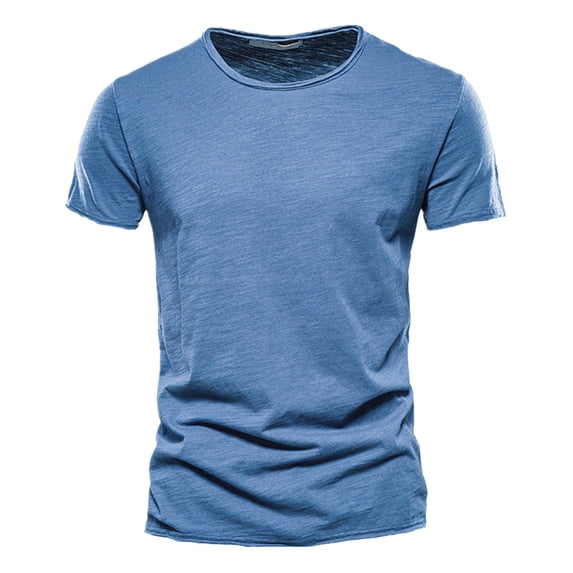 ASFGIMUJ Mens T Shirt Short Sleeve Solid Color Tshirts Crew Neck Classic Men's T-Shirts Soft Fitted Tees