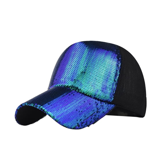 ASFGIMUJ New Sequined Over Ponytail Hat Sunscreen Baseball Cap For Women