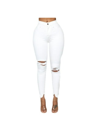 Cut up white jeans cheap