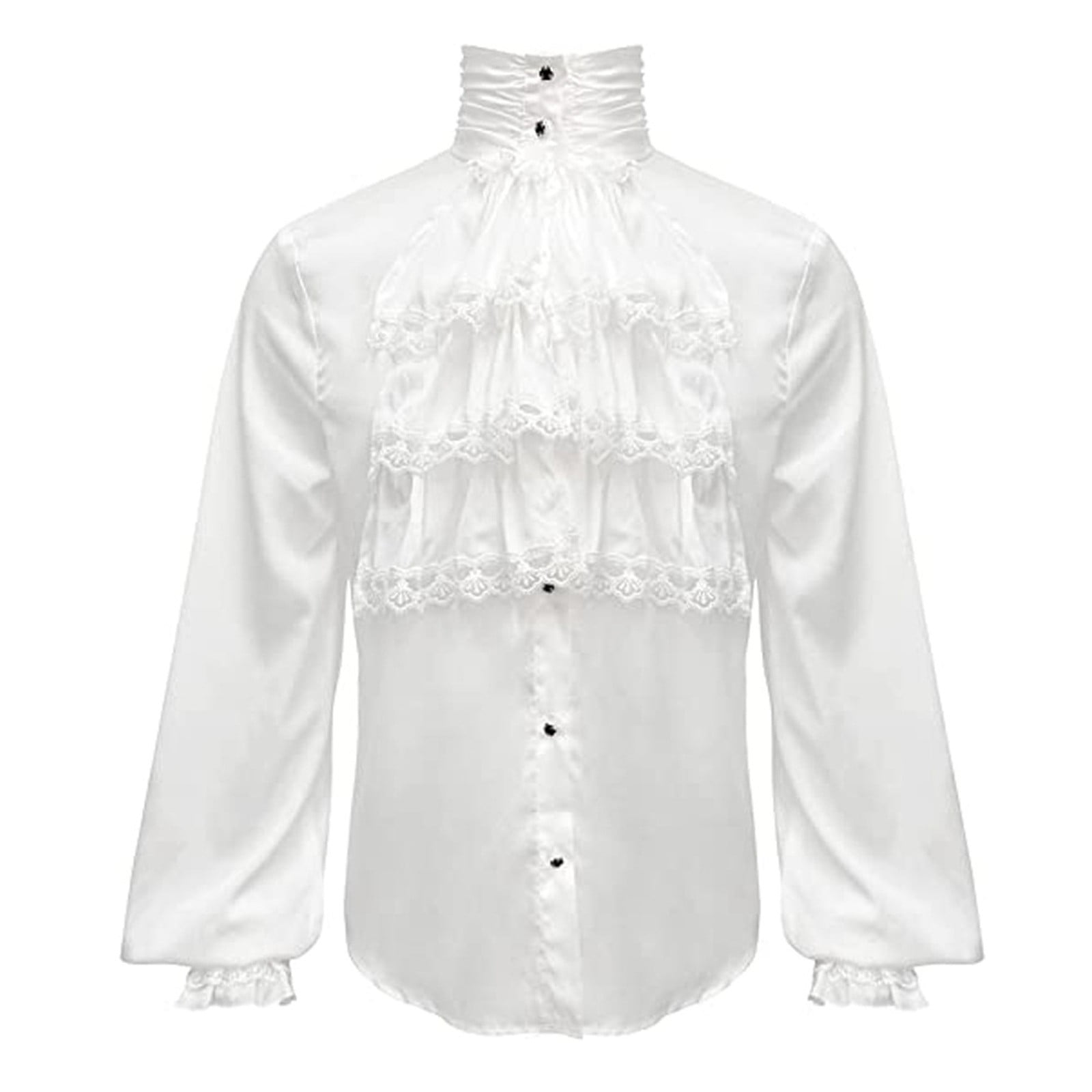 ASFGIMUJ Shirts For Men Cos Retro Vintage Dress Shirt White XXL ...