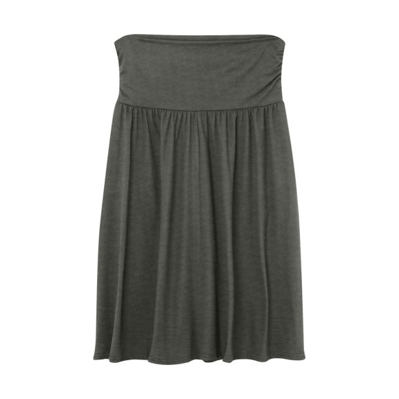 ASFGIMUJ Simlu Skirts For Women Regular And Plus Size Skirt With Pockets Below The Knee Length Ruched Flowy Midi Skirt