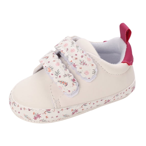 ASFGIMUJ Summer Toddlers Girls Sports Shoes Floor Flat Bottom Non Round Toe Comfortable Flowers,Size 12 Months-18 Months