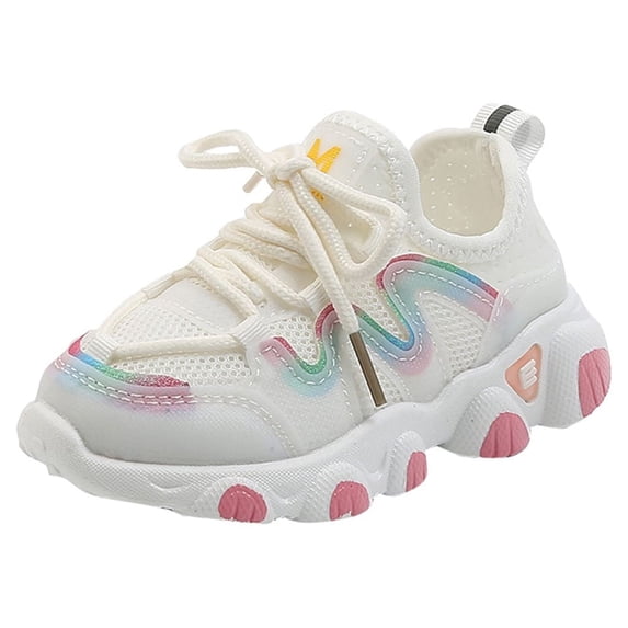 ASFGIMUJ Toddler Boy Shoes Size 15 Months-18 Months Breathable Soft Mesh Lace Up Boys Sneakers