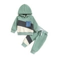 thumbnail image 1 of ASFGIMUJ Toddler Boys Long Sleeve Hoodie Tops And Pants Kids Two Pieces Set Set Outfits Kids Clothes,Size 6 Months-12 Months, 1 of 7