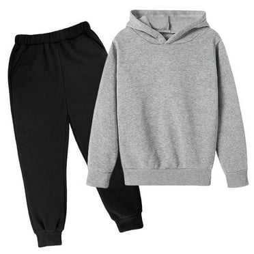 ASFGIMUJ Toddler Fall Outfits For Girls Casual Letter Printed Long Sleeve Hoodie Pullover Sweatshirt Tracksuit Jogger Sweatpants Unisex 2 Pc Sweatsuit Set Baby Boy Fall Outfits Grey 3 Years-4 Years