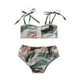 thumbnail image 1 of ASFGIMUJ Toddler Girl Swimsuit Two Piece Summer Camou Flage Print Holiday Green Swimwear Bikini Toddler&nbsp;Bathing&nbsp;Suit Girl,Size 18 Months-24 Months, 1 of 8