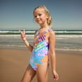 thumbnail image 1 of ASFGIMUJ Toddler Girls Swimsuit Baby 1 Piece Summer Print Training Swimwear Quick Drying Beachwear Girls Bathing Suits,Size 4-5Y, 1 of 9