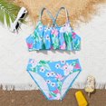 thumbnail image 1 of ASFGIMUJ Toddler Girls Swimsuit Summer Swimwear Cute Bikini Beach Sport Toddler Bathing Suit Girl,2 Piece,Size 10-11Y, 1 of 6